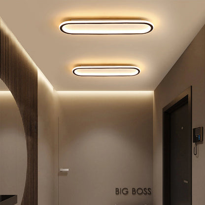 Plafonnier LED ovale – moderne noir