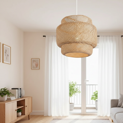 Suspension Bambou Tressé – design artisanal
